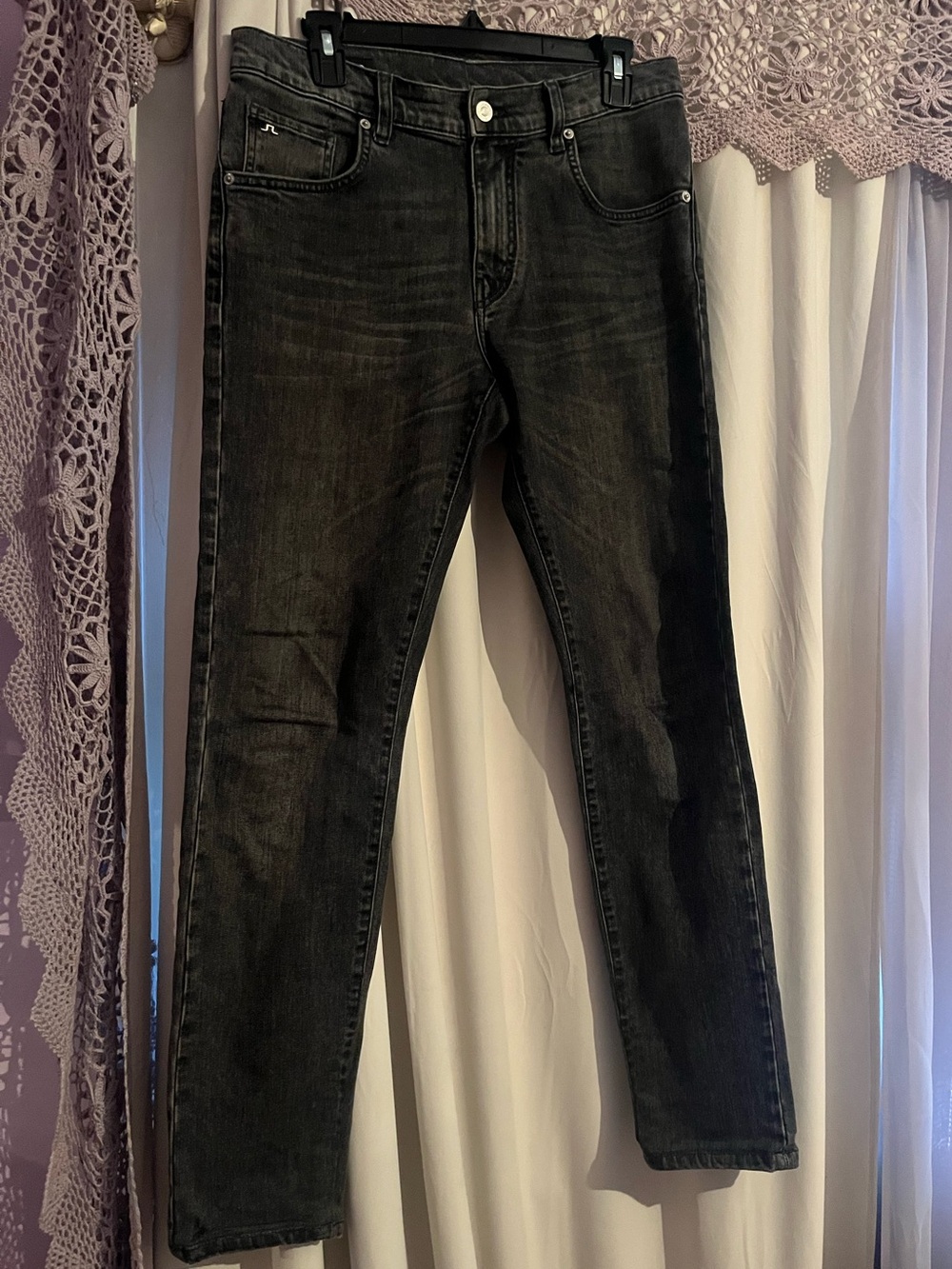J Lindebeg Jay Slate Washed Jeans Black Grey 32x34